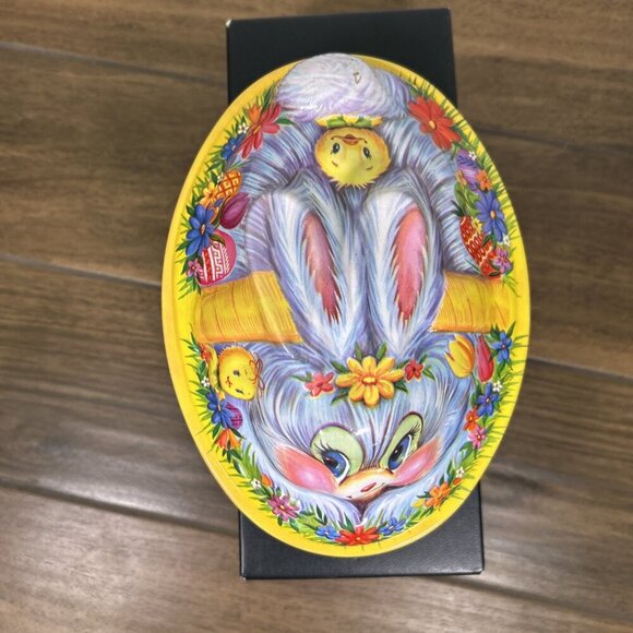 Lot Of Two Vintage Ullman Co Easter Bunny Chick Plastic Tons/candy Containers - Picture 2 of 12